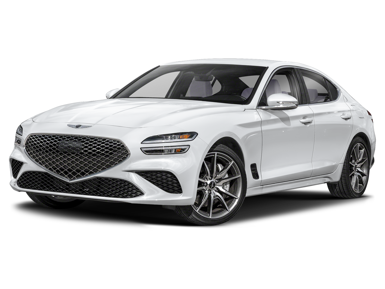 2025 Genesis G70 2.5T in Alta White — front three-quarter view