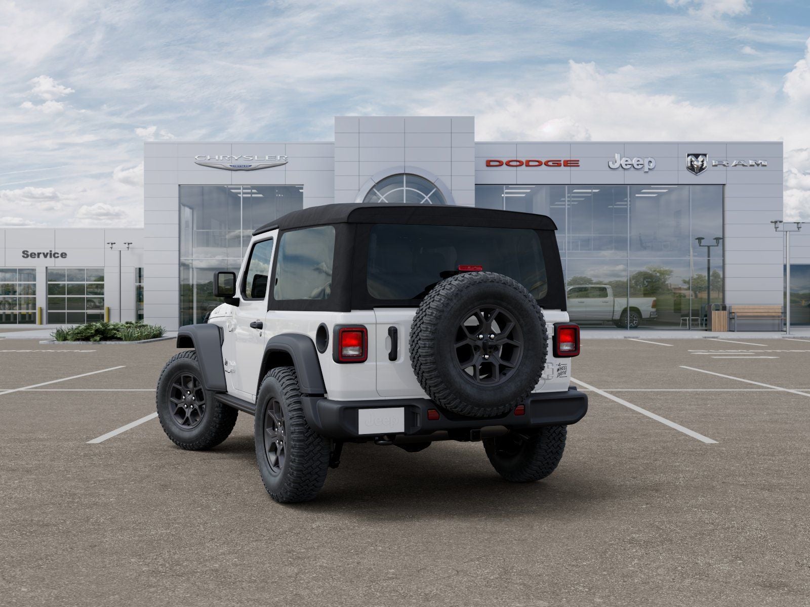 2026 Jeep Wrangler — rear three-quarter view