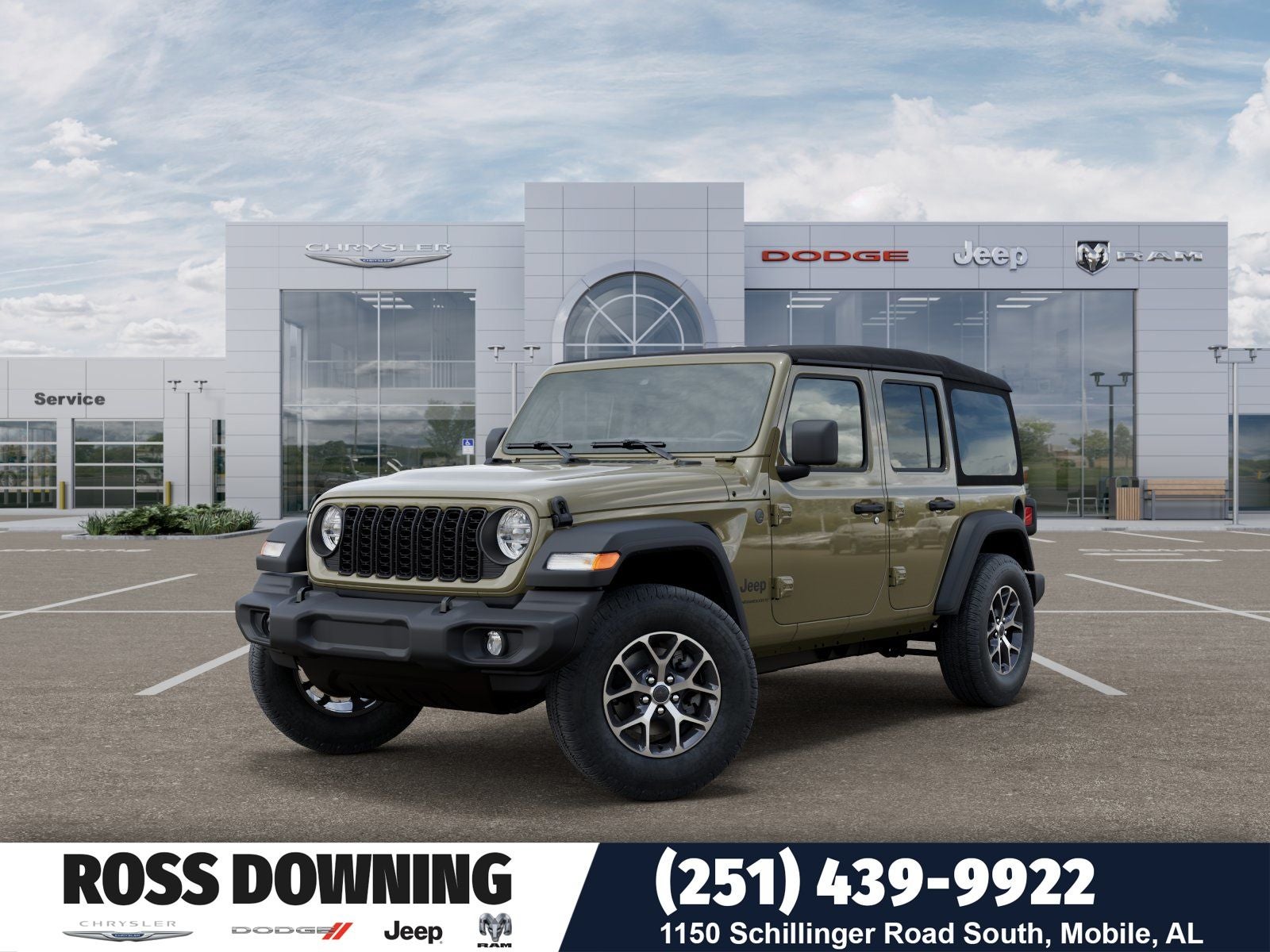 2026 Jeep Wrangler Sport S in 41 Exterior Paint — front three-quarter view