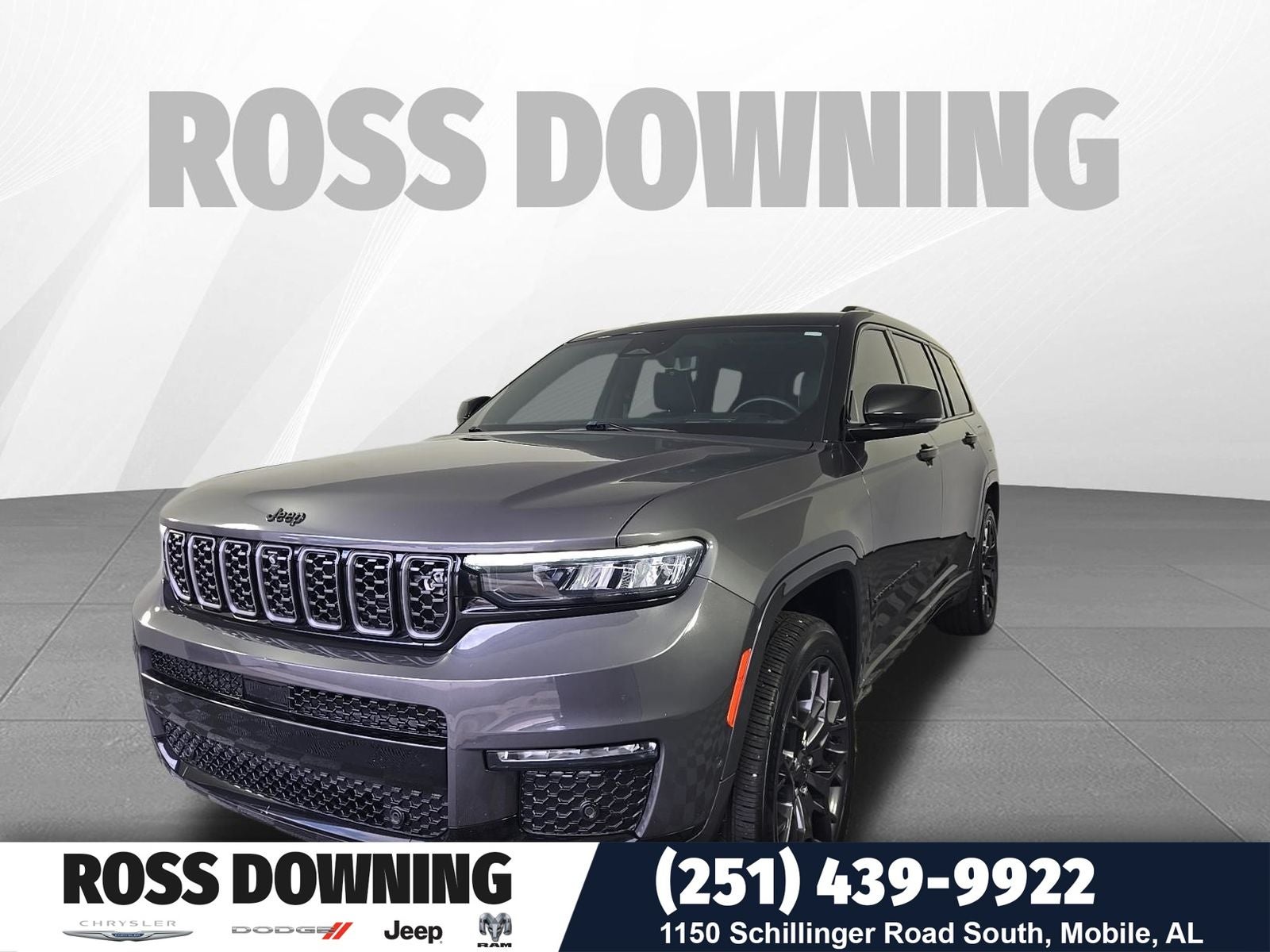 2023 Jeep Grand Cherokee L Summit in Baltic Gray Metallic Clearcoat — front three-quarter view
