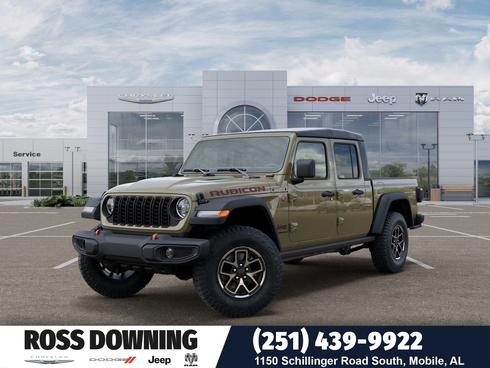 2026 Jeep Gladiator Rubicon in 41 Exterior Paint — front three-quarter view