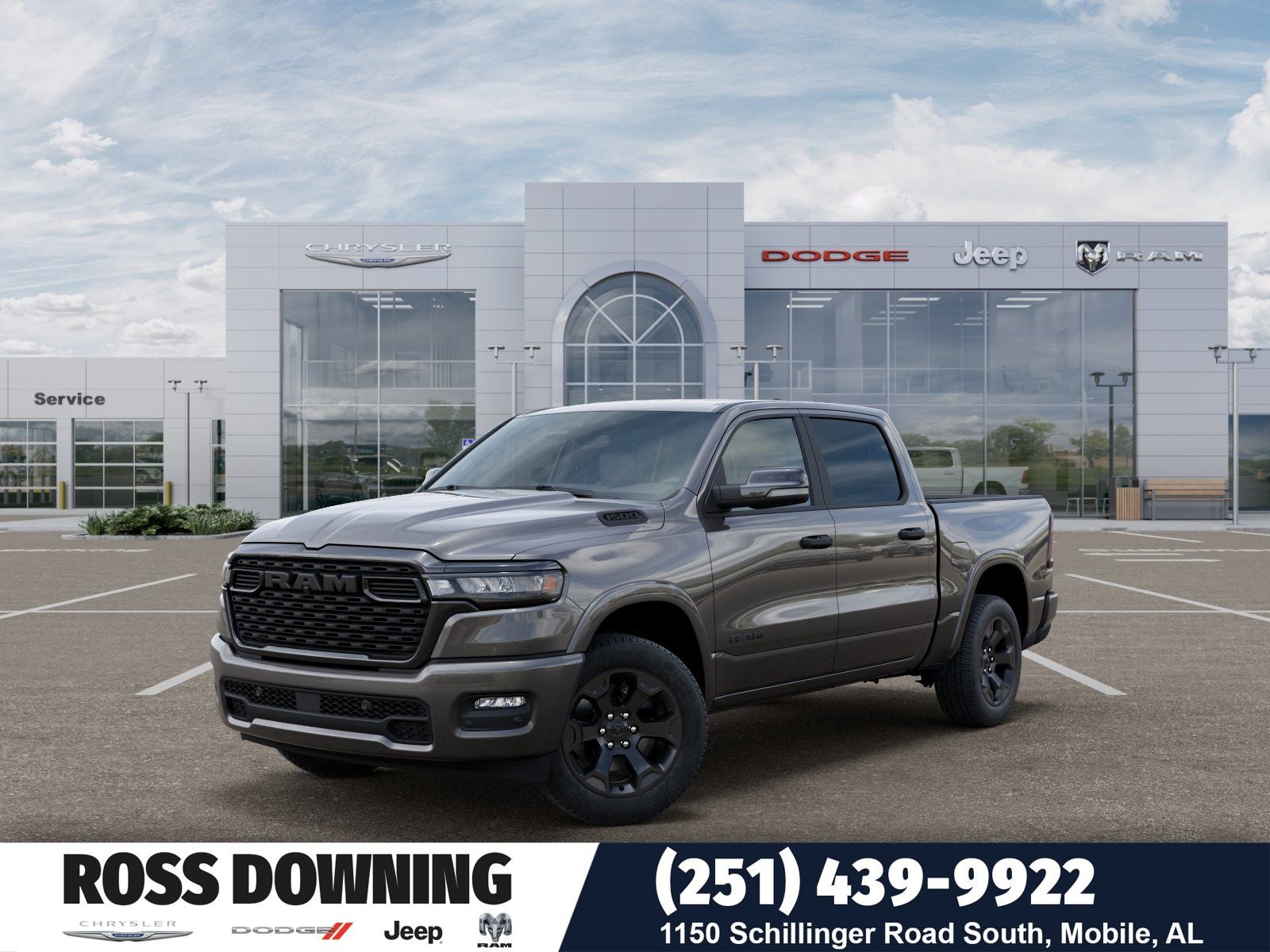 2026 RAM 1500 Big Horn/Lone Star in Granite Crystal Metallic Clear-Coat Exterior Paint — front three-quarter view