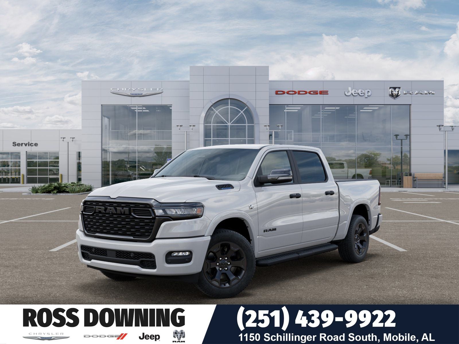 2026 RAM 1500 Big Horn/Lone Star in Bright White Clear-Coat Exterior Paint — front three-quarter view