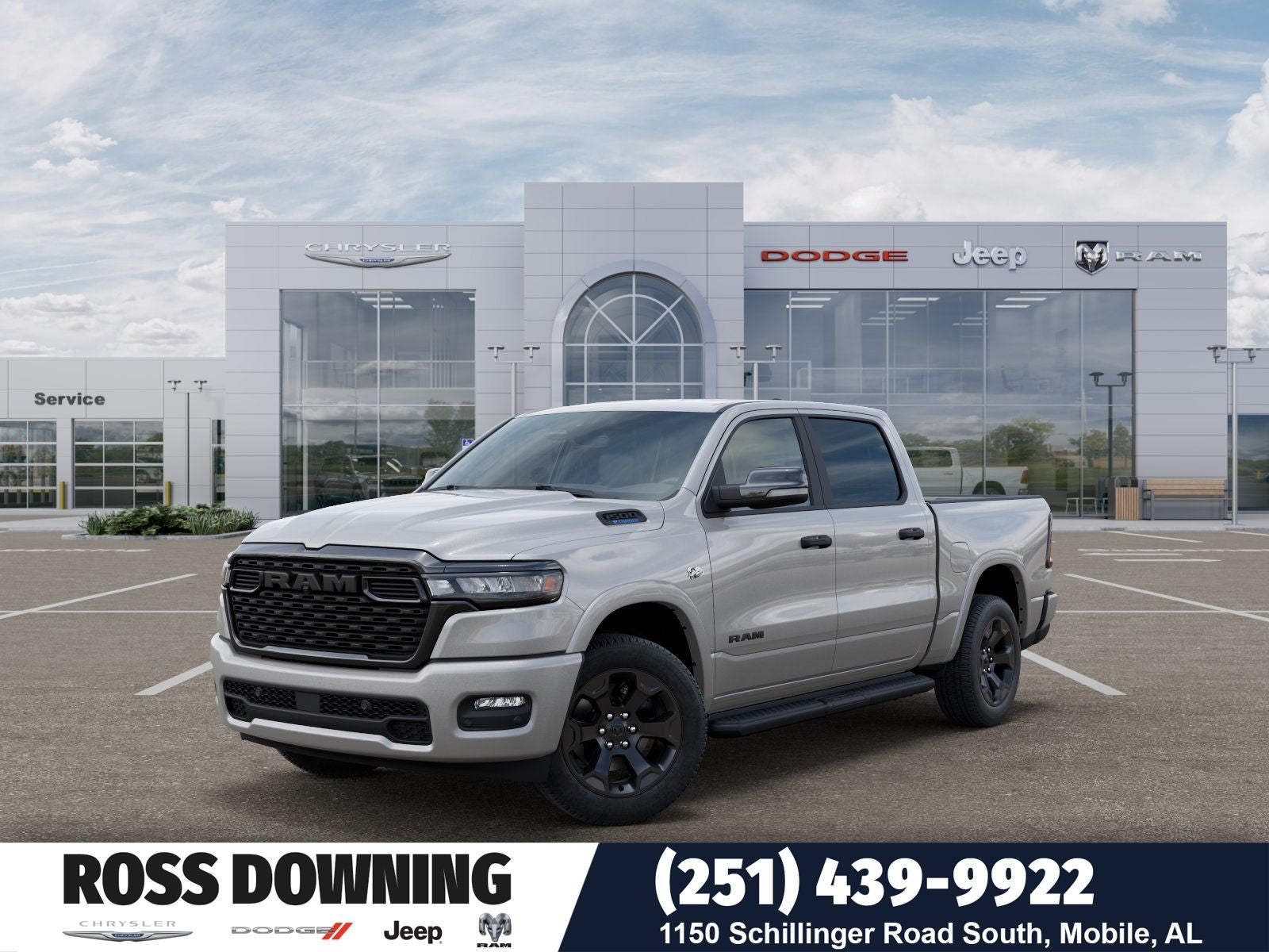 2026 RAM 1500 Big Horn/Lone Star in Silver Zynith Exterior Paint — front three-quarter view