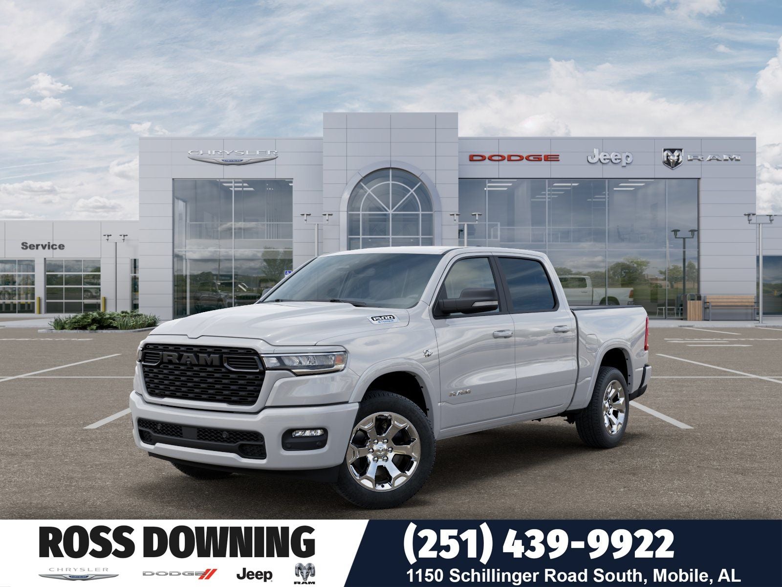 2026 RAM 1500 Big Horn/Lone Star in Bright White Clear-Coat Exterior Paint — front three-quarter view