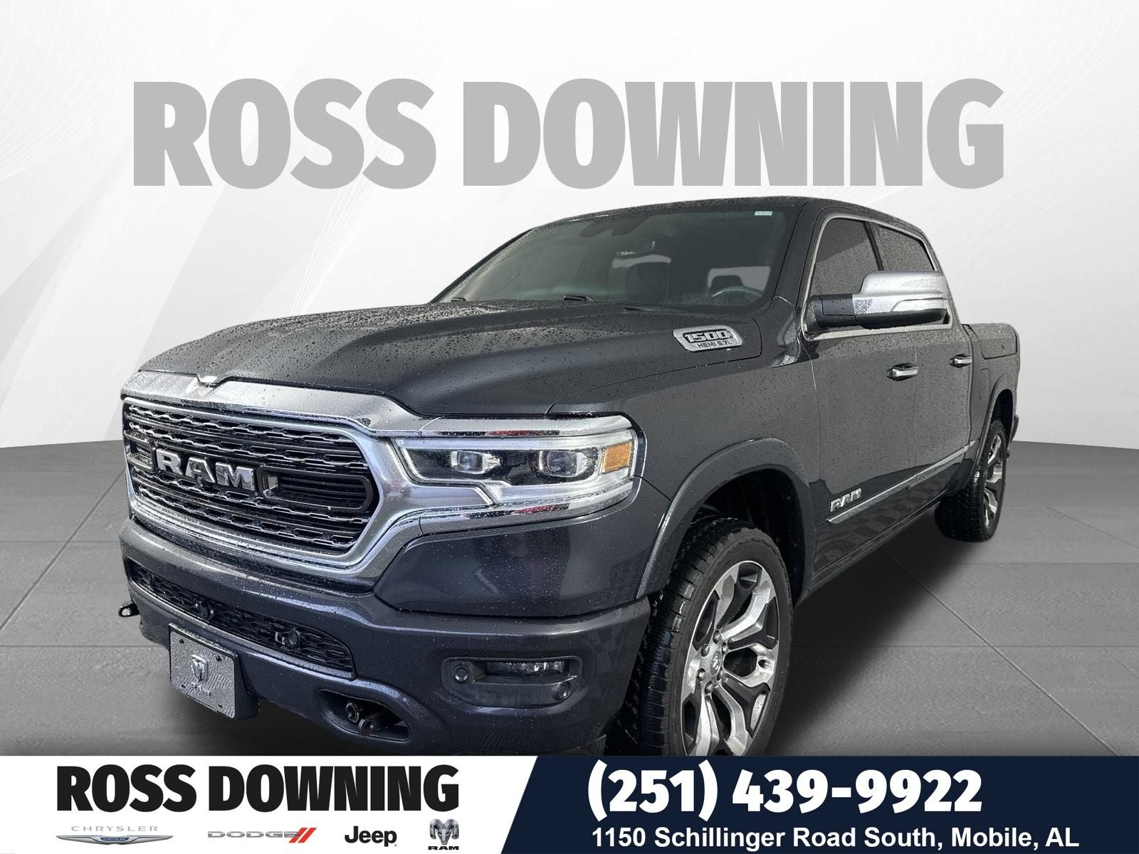 2019 RAM 1500 Limited in Maximum Steel — front three-quarter view