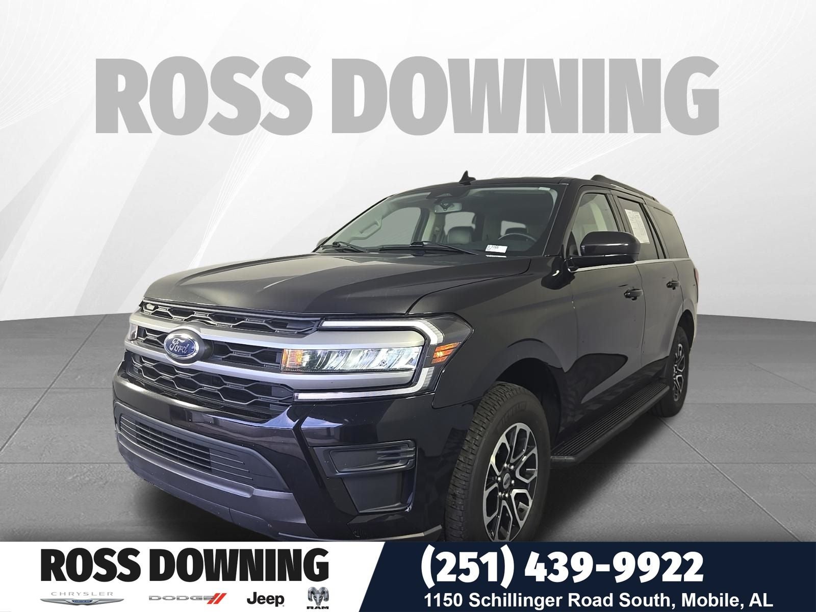 2024 Ford Expedition XLT in Agate Black — front three-quarter view