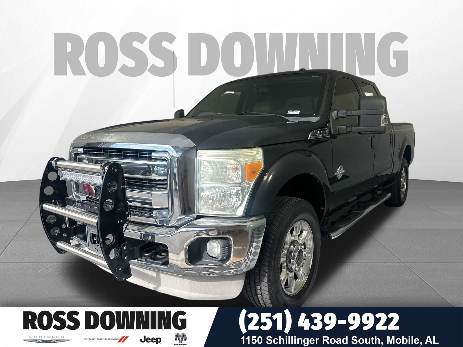 2012 Ford F-250SD Lariat in Tuxedo Black — front three-quarter view
