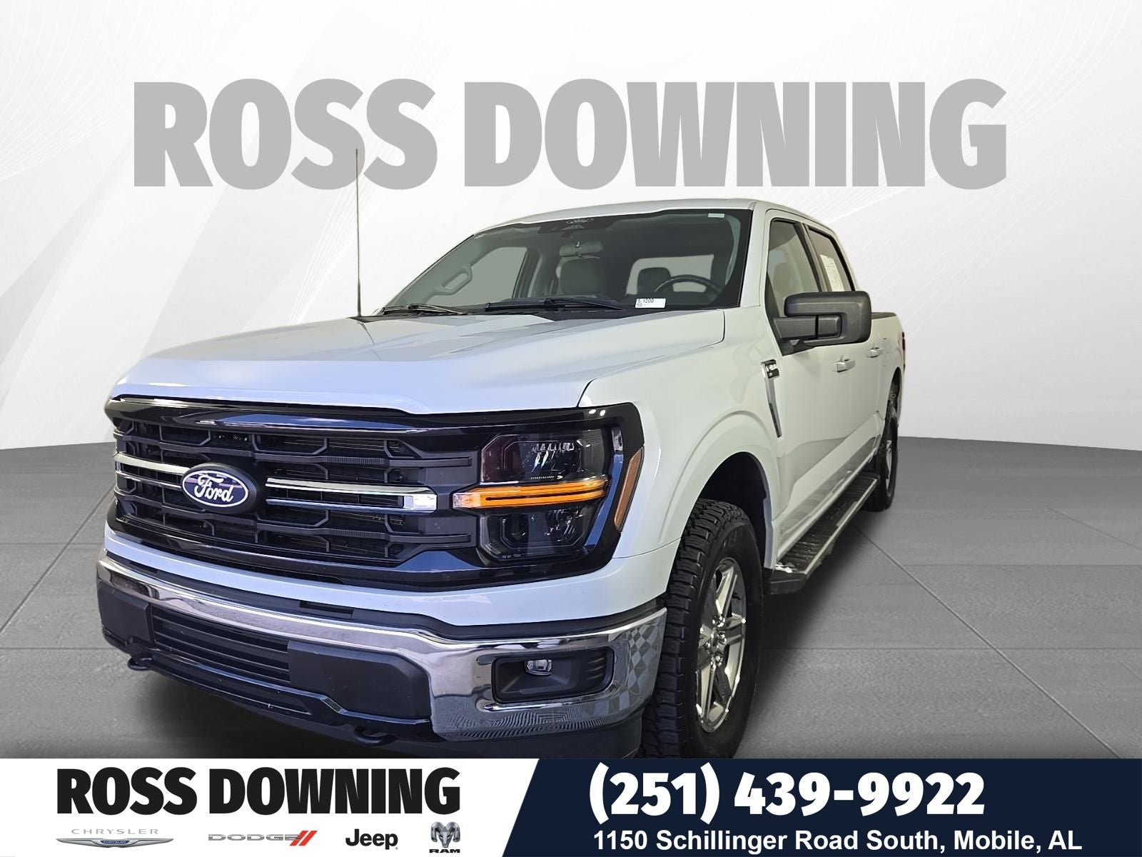 2025 Ford F-150 XLT in White — front three-quarter view