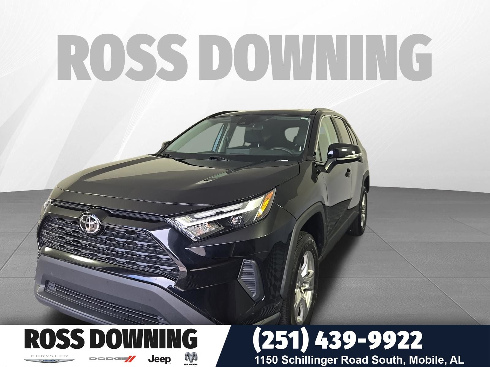 2025 Toyota RAV4 XLE in Black — front three-quarter view