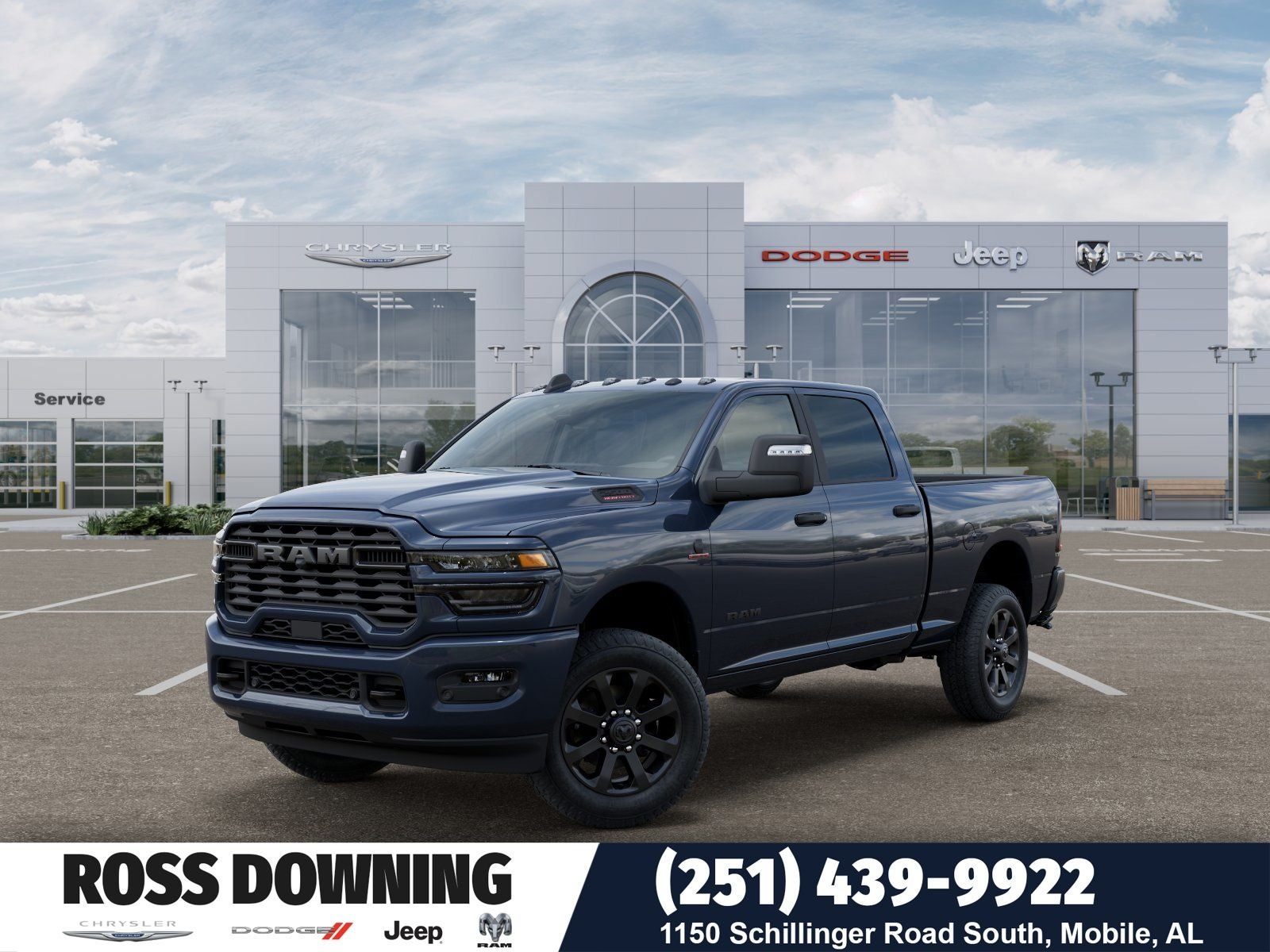 2026 RAM 2500 Big Horn in Forged Blue Metallic Exterior Paint — front three-quarter view