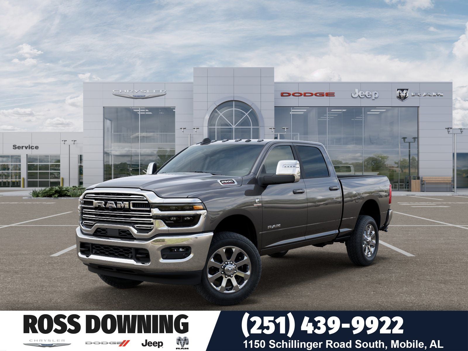 2026 RAM 2500 Laramie in Granite Crystal Metallic Clear-Coat Exterior Paint — front three-quarter view