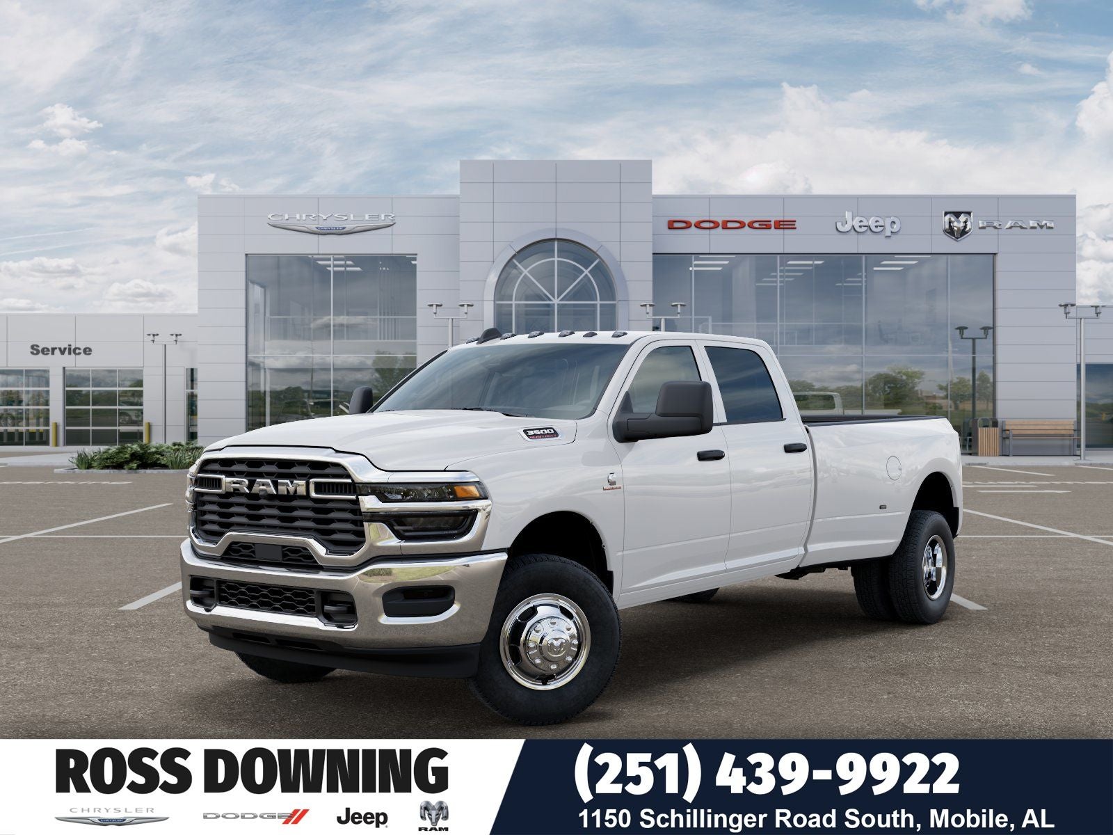2026 RAM 3500 Tradesman in Bright White Clear-Coat Exterior Paint — front three-quarter view