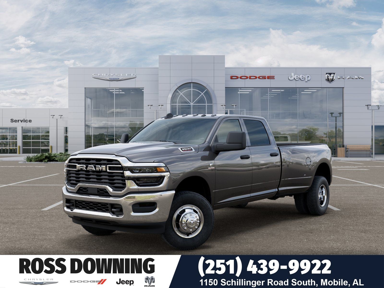 2026 RAM 3500 Tradesman in Granite Crystal Metallic Clear-Coat Exterior Paint — front three-quarter view