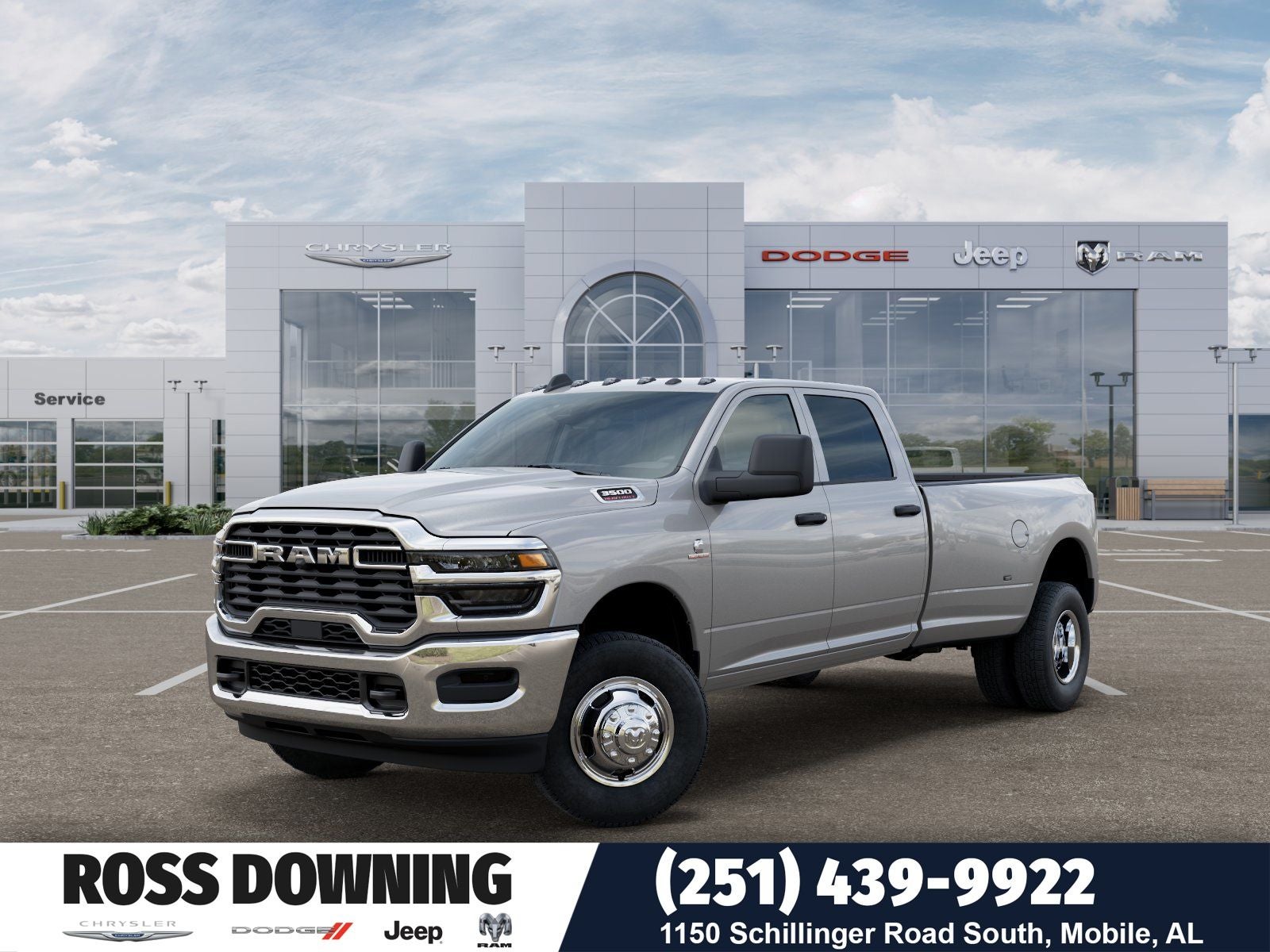2026 RAM 3500 Tradesman in Silver-Zynith Exterior Paint — front three-quarter view