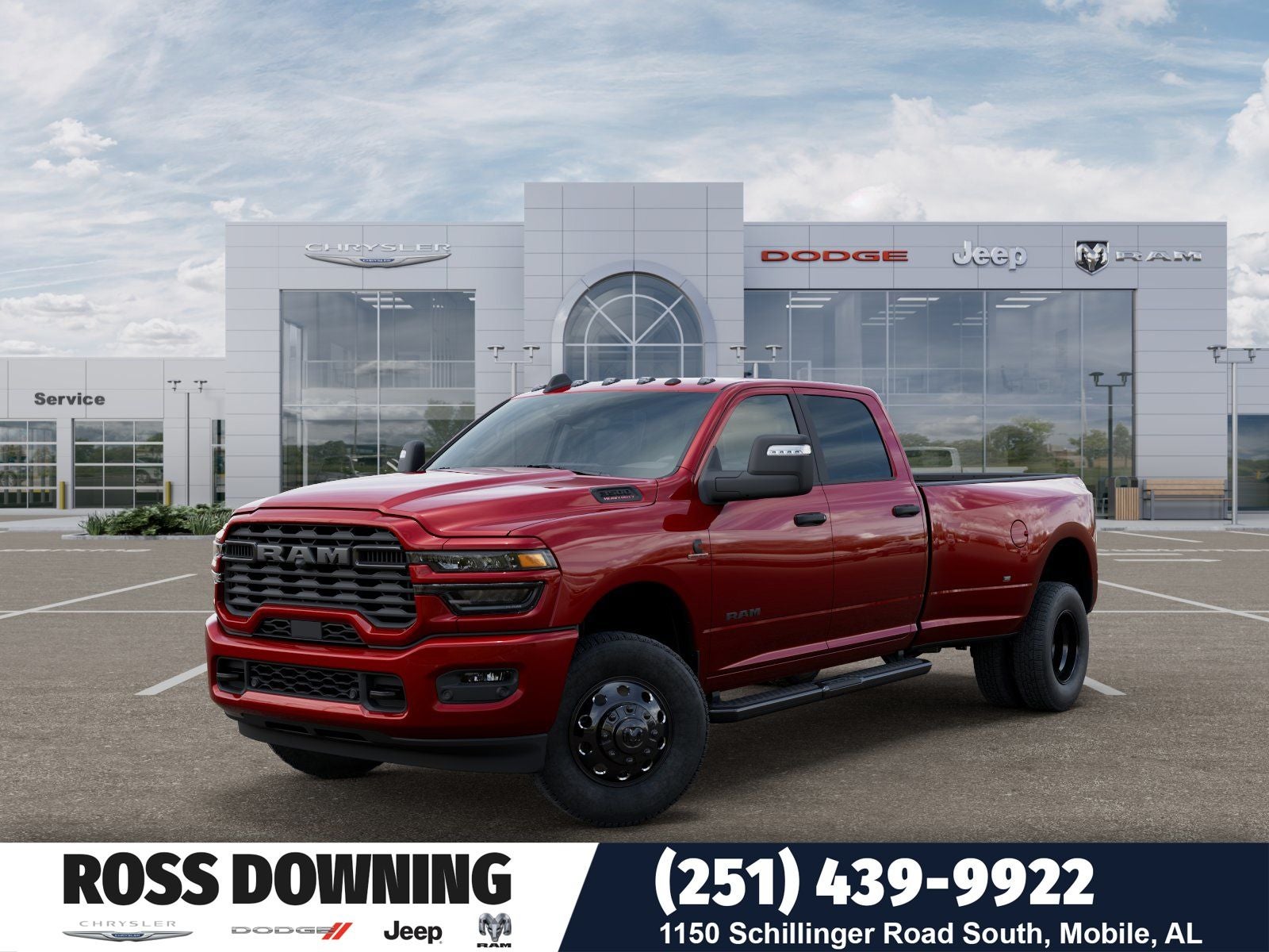 2026 RAM 3500 Big Horn in Molten Red Pearl-Coat Exterior Paint — front three-quarter view