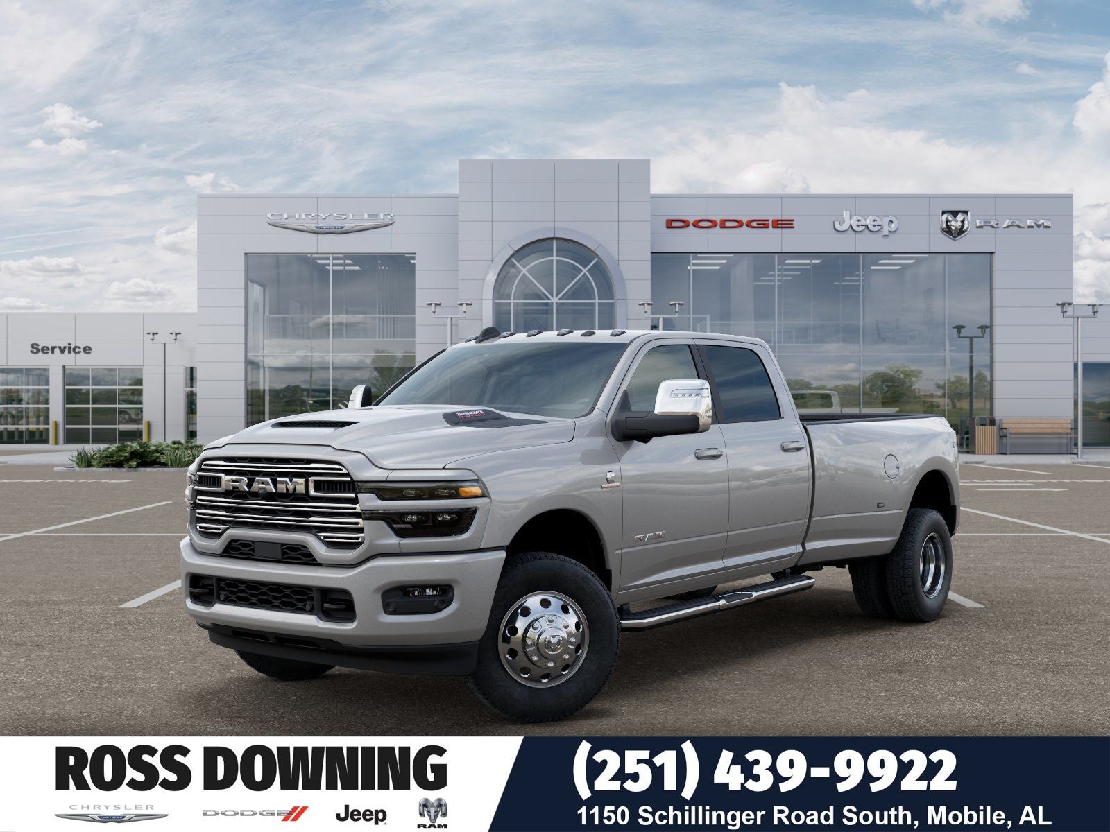 2026 RAM 3500 Laramie in Silver-Zynith Exterior Paint — front three-quarter view
