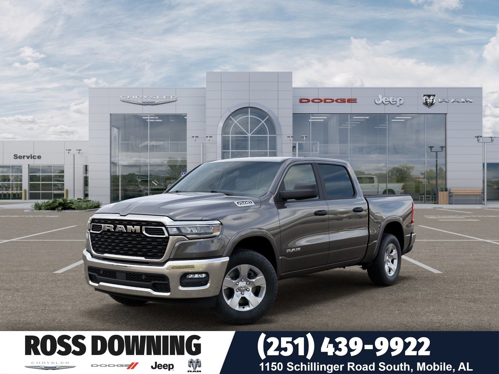 2026 RAM 1500 Big Horn/Lone Star in Granite Crystal Metallic Clear-Coat Exterior Paint — front three-quarter view