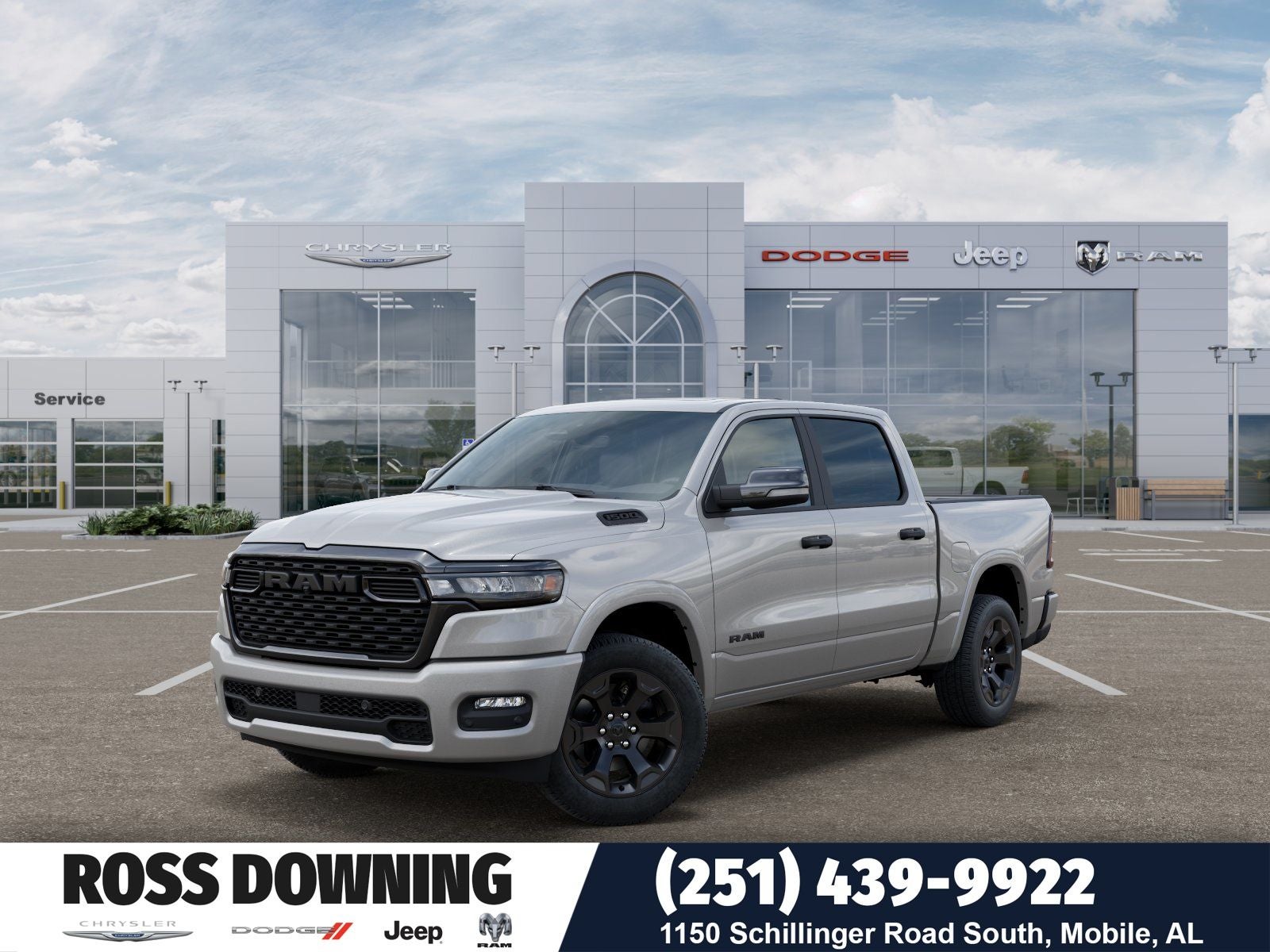 2026 RAM 1500 Big Horn/Lone Star in Silver Zynith Exterior Paint — front three-quarter view