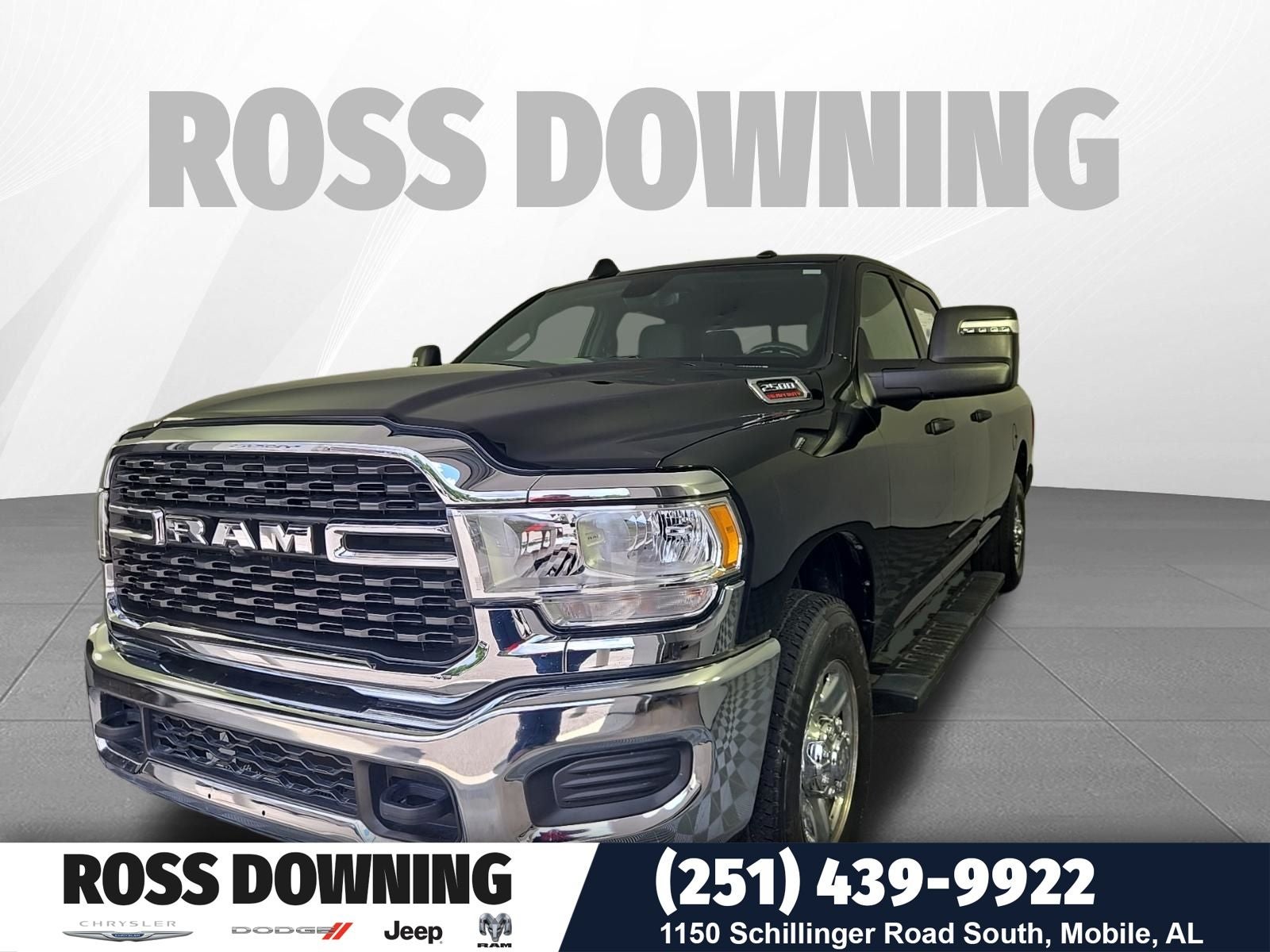 2024 RAM 2500 Tradesman in Diamond Black Crystal Pearlcoat — front three-quarter view