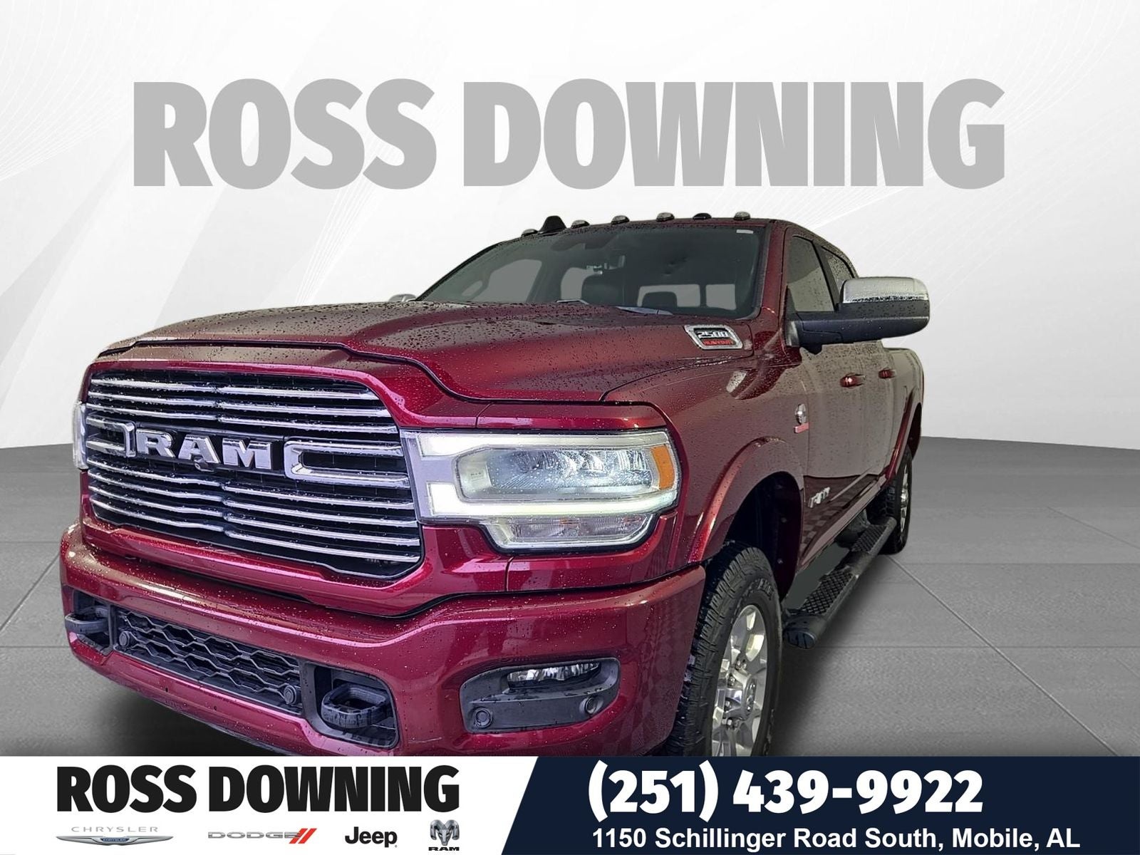 2021 RAM 2500 Laramie in Delmonico Red Pearlcoat — front three-quarter view