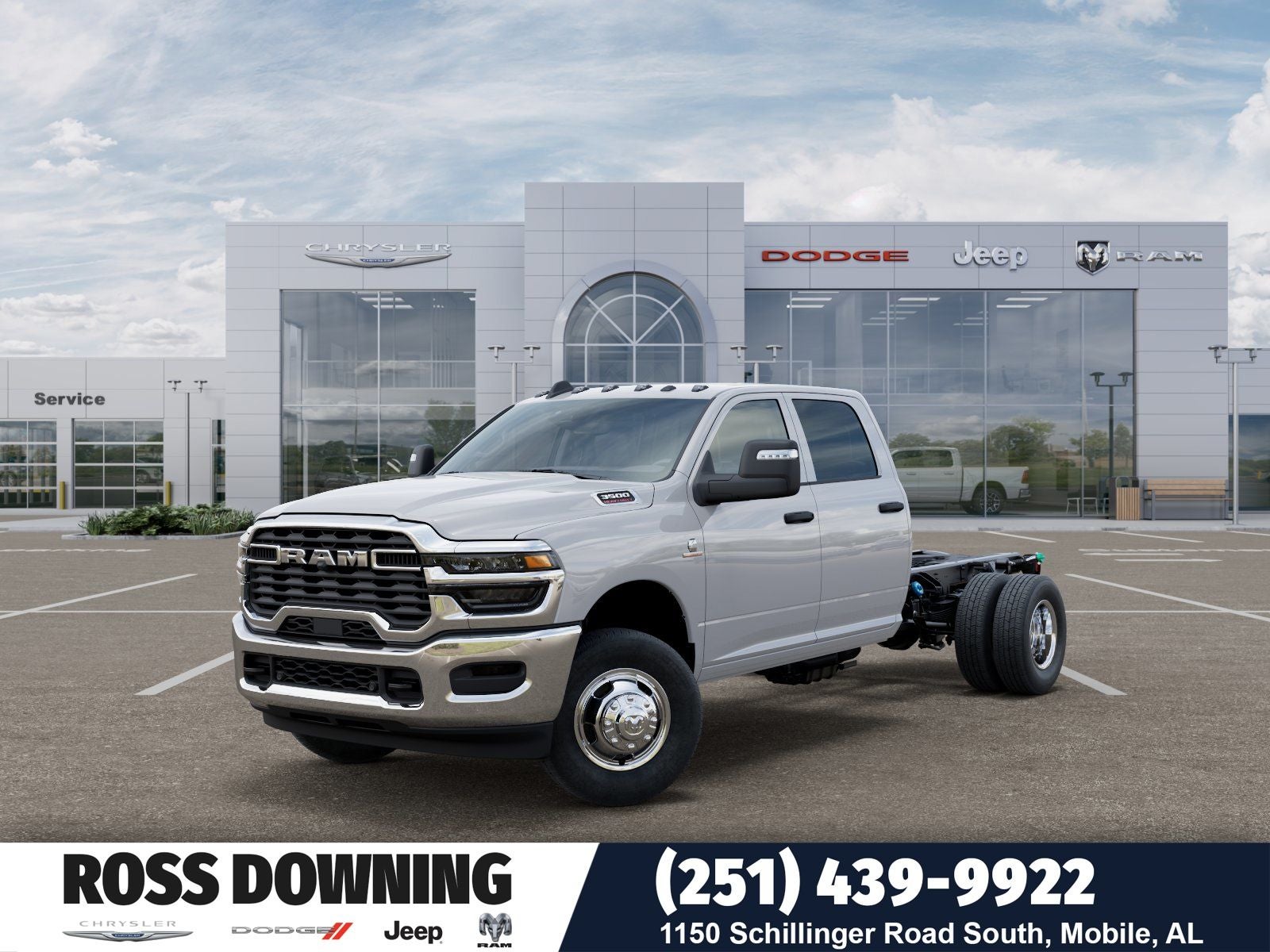 2026 RAM 3500 Tradesman in Bright White Clear-Coat Exterior Paint — front three-quarter view