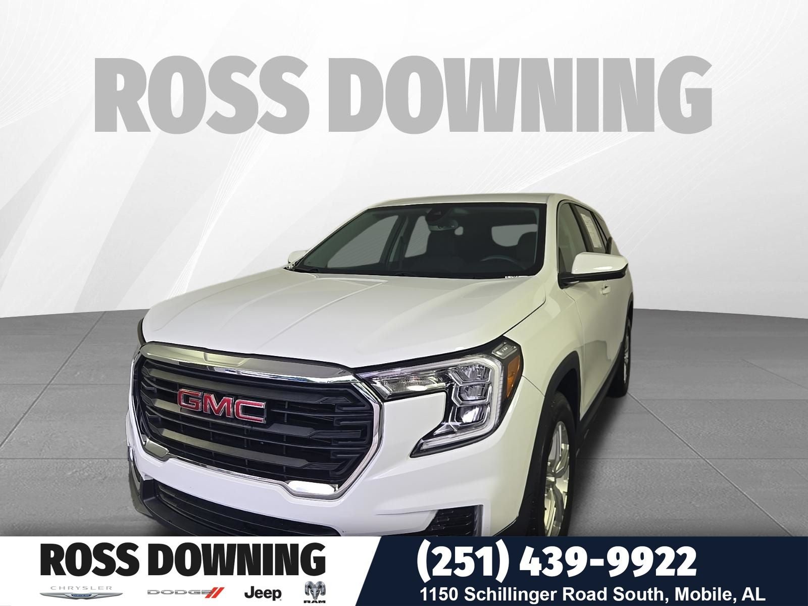 2024 GMC Terrain SLE in Summit White — front three-quarter view
