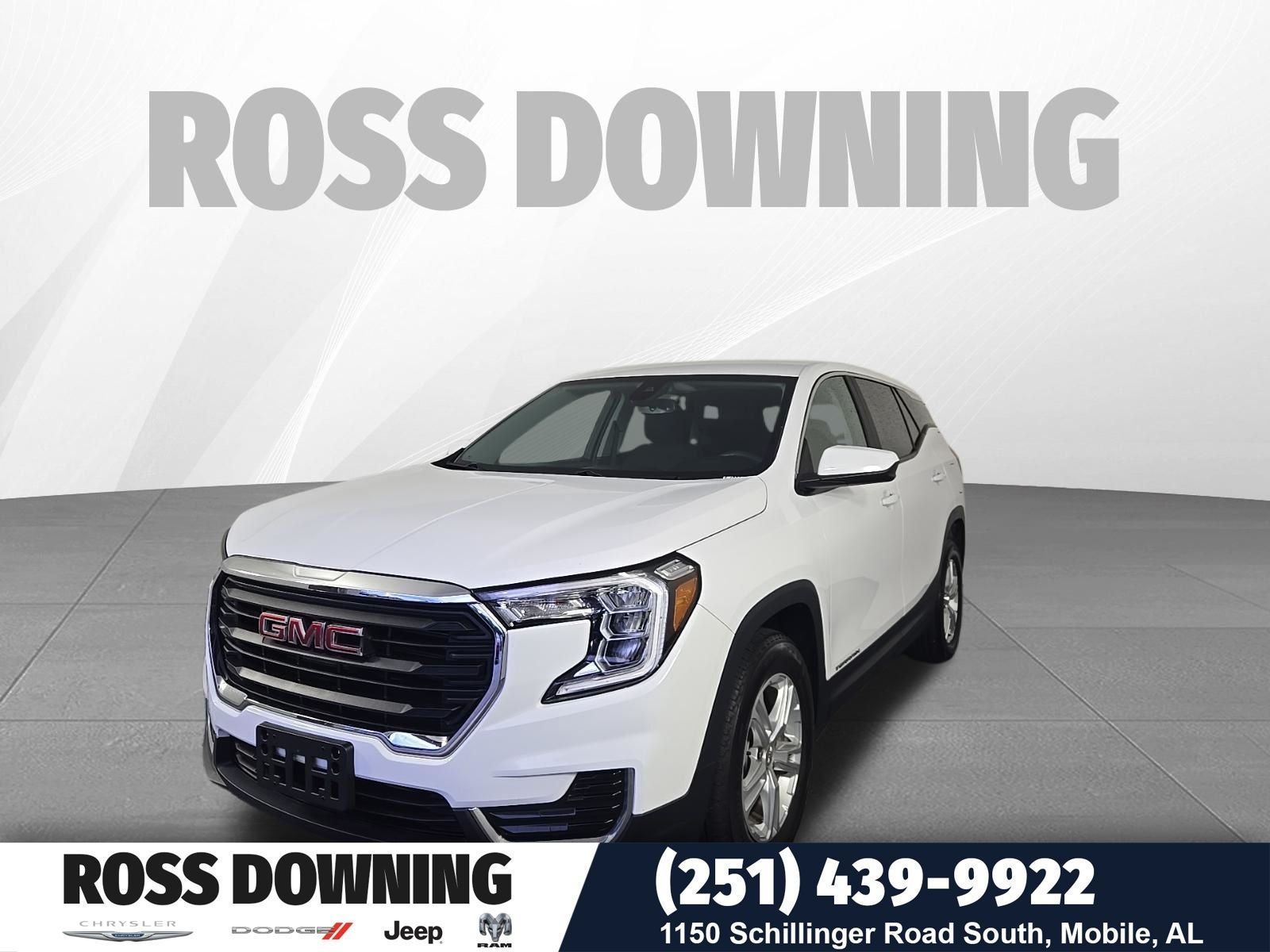 2024 GMC Terrain SLE in Summit White — front three-quarter view
