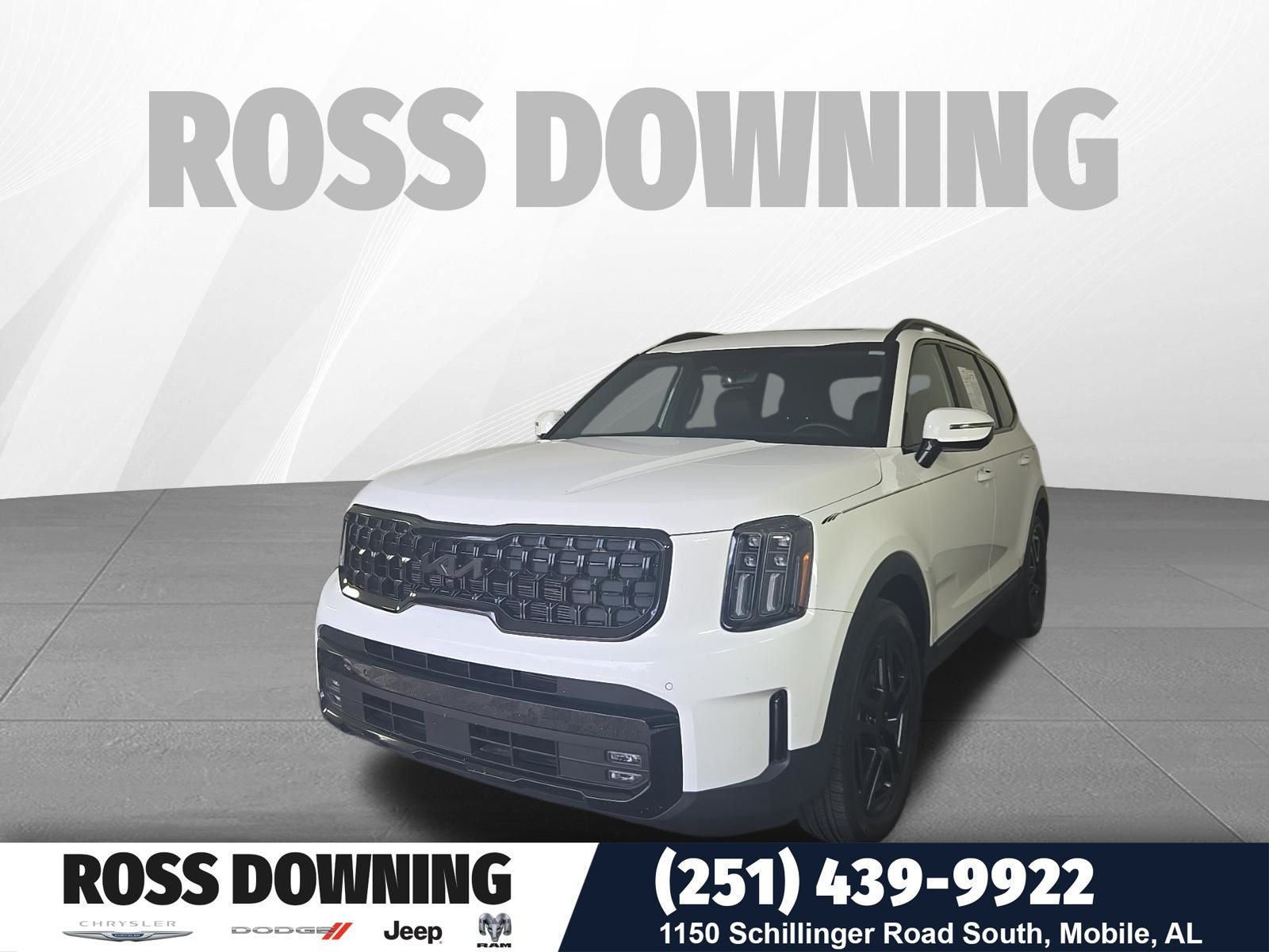 2025 Kia Telluride SX X-Line in Glacial White Pearl — front three-quarter view